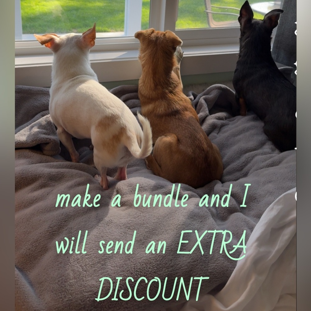 if you make a bundle of more than one item, I will send an extra discount!!